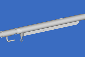Teleskopschiene 60 Ø - 1.800 mm lg. - Auszug = 600 mm